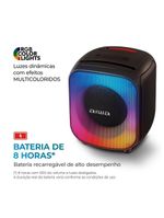 Caixa de som partybox aiwa pb-07 com bluetooth, iluminação rgb, entrada usb, entrada para cabo auxiliar e entrada para micro sd - 100w rms - bivolt