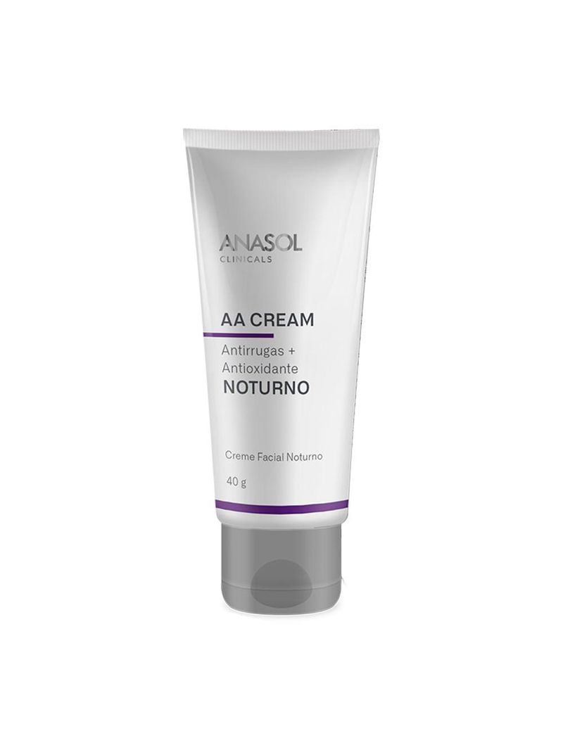 Aa cream facial noturno anasol - tratamento antissinais