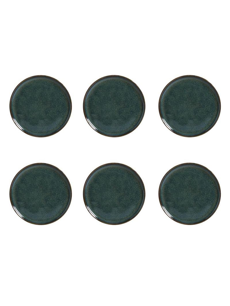 Conjunto de prato de pão porto brasil bio oceano 6 peças – azul