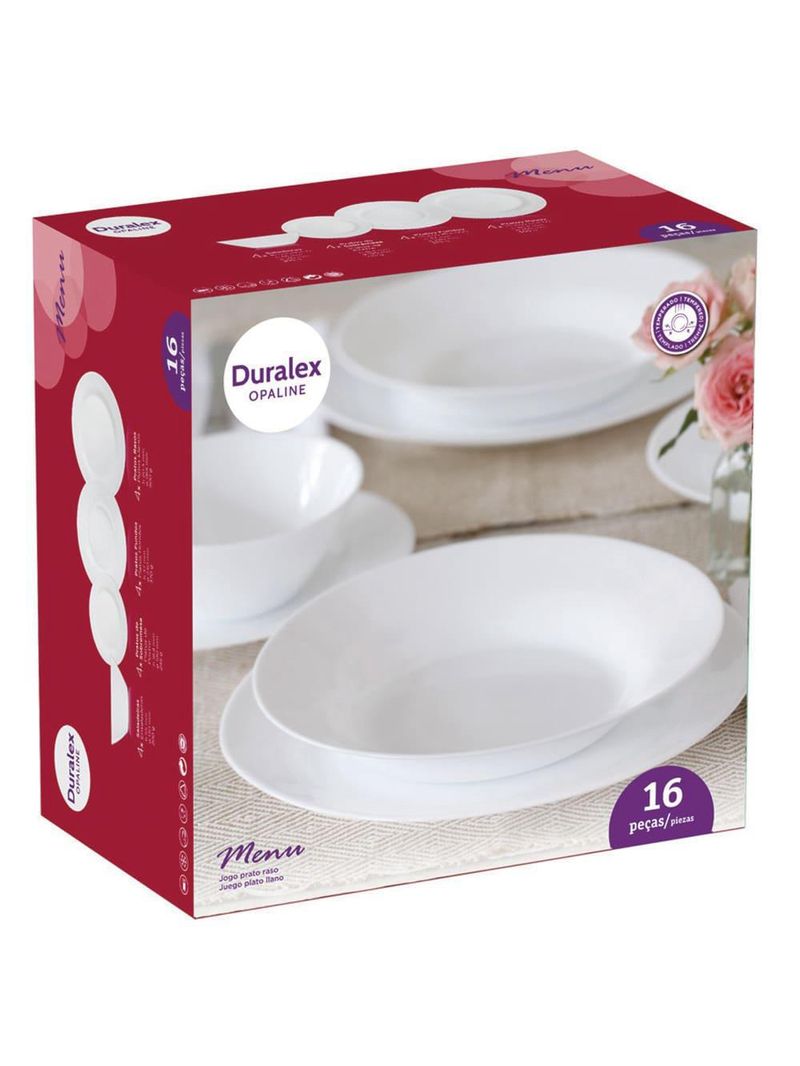 Aparelho de jantar duralex menu – 16 peças