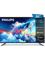 Smart tv led 86" ultra hd 4k philips 86pug7019/78 com google tv, comando de voz, wi-fi, entradas hdmi e usb