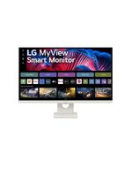 Monitor 27” 4k uhd lg myview smart 27sr73u-w webos 23 airplay bluetooth branco