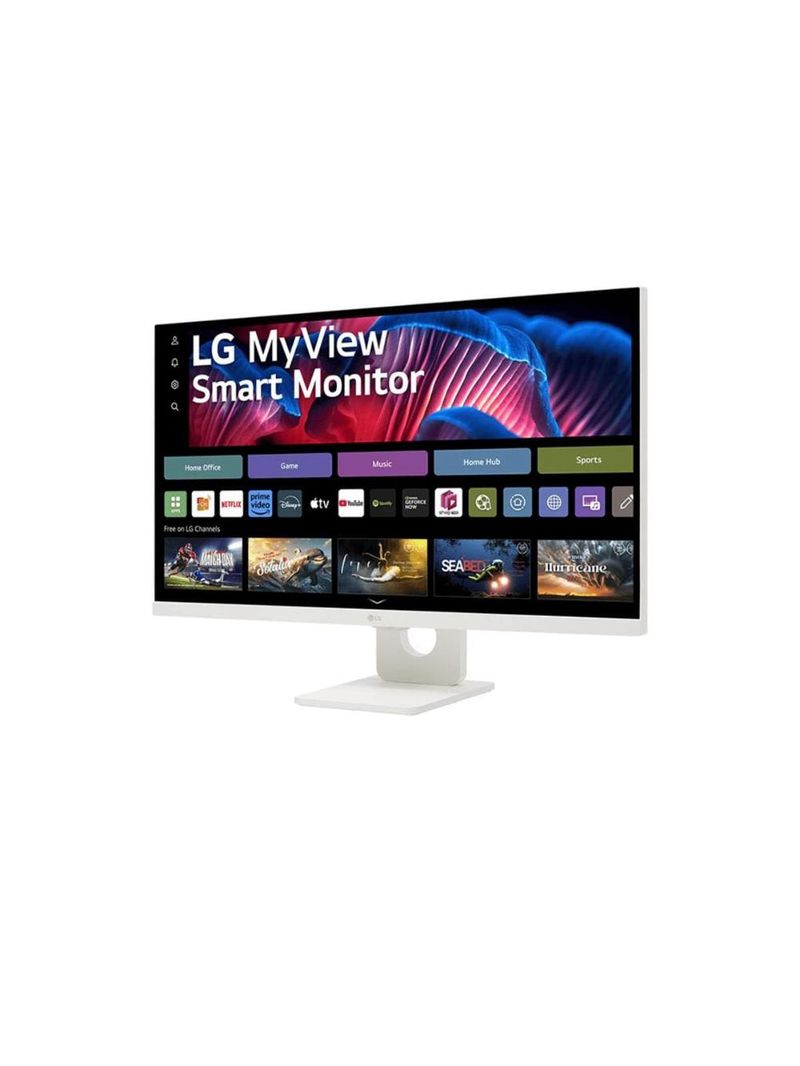 Monitor 27” 4k uhd lg myview smart 27sr73u-w webos 23 airplay bluetooth branco