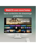 Monitor 27” 4k uhd lg myview smart 27sr73u-w webos 23 airplay bluetooth branco