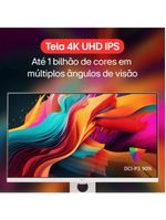 Monitor 27” 4k uhd lg myview smart 27sr73u-w webos 23 airplay bluetooth branco