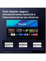 Smart tv 65” 4k uhd hisense uled miniled 65u6qv vidaa u9 hdr10 dolby atmos preta