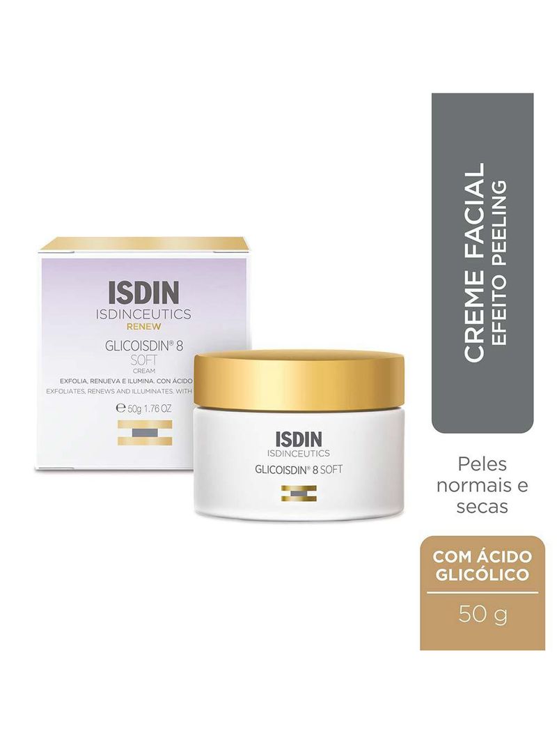 Creme facial Ácido glicólico isdinceutics - glicoisdin 8