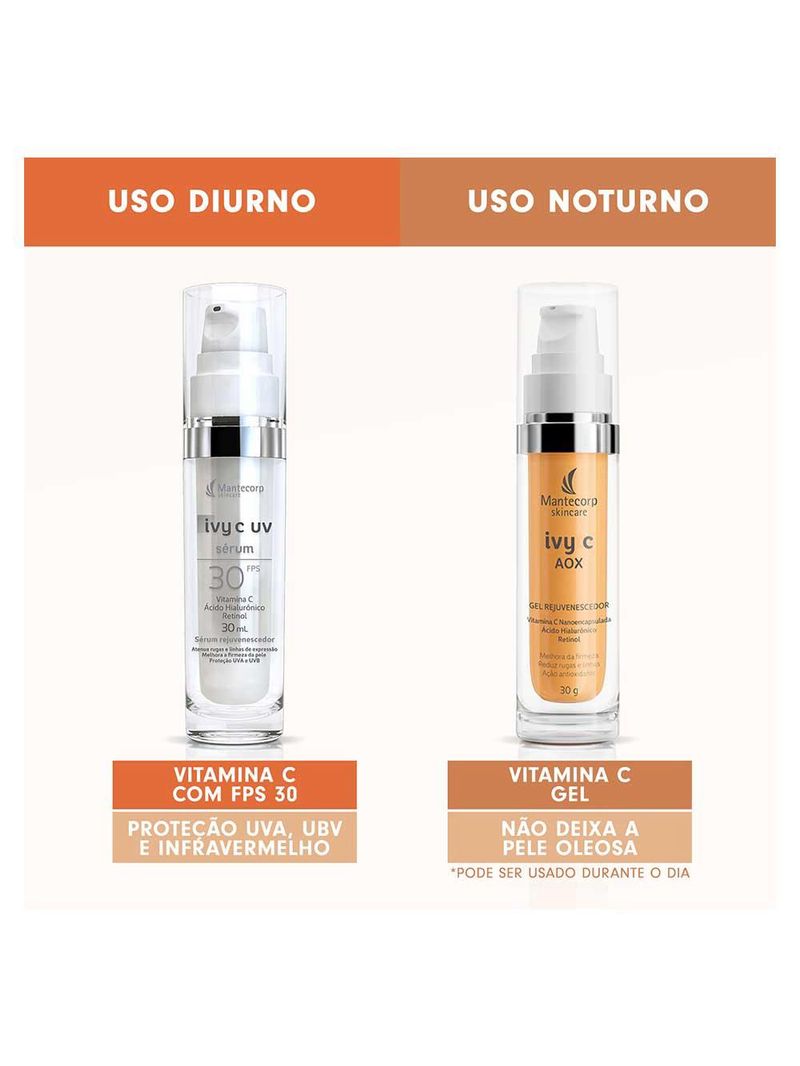 Creme rejuvenescedor facial mantecorp skincare - ivy c fps30