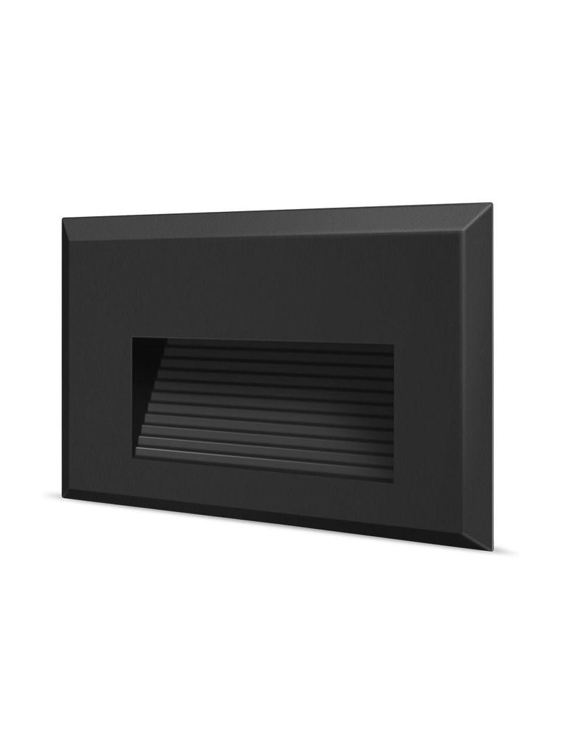 Balizador de parede embutir preto biv 3000k 2w black+decker