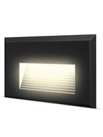 Balizador de parede embutir preto biv 3000k 2w black+decker