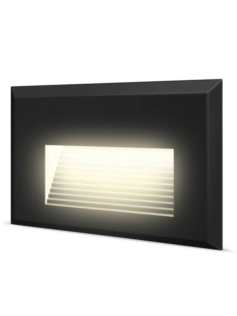 Balizador de parede embutir preto biv 3000k 2w black+decker