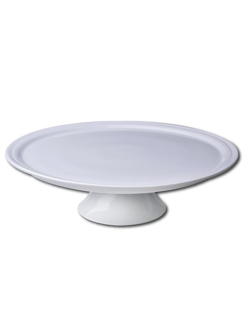 Prato para bolo com pé germer complementos tradicional g em porcelana – 32 cm