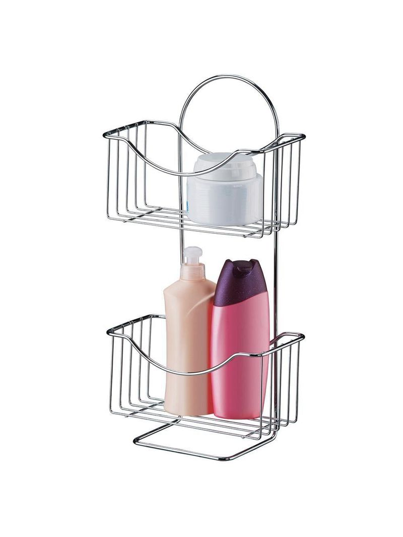 Porta utensílios de bancada para banheiro utimil cr 450 em aço cromado