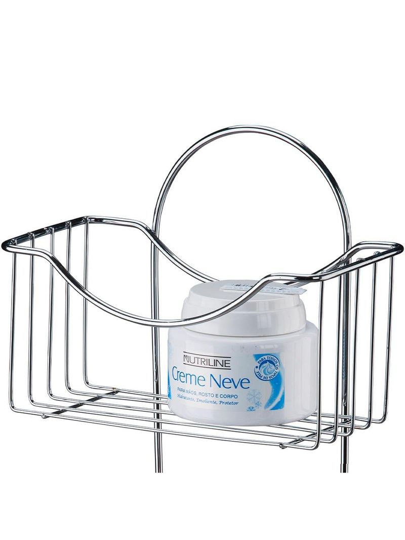 Porta utensílios de bancada para banheiro utimil cr 450 em aço cromado