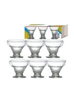 Conjunto de taças de sobremesa ruvolo cancun em vidro - 6 peças