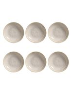 Conjunto de pratos fundos porto brasil linhas latte com 6 peças - bege