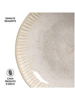 Conjunto de pratos fundos porto brasil linhas latte com 6 peças - bege