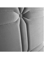 Cabeceira para cama de solteiro hellen zeus com revestimento platinum - 90cm de largura