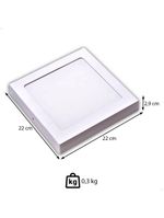 Kit 5 Plafon Painel De Led Avant Pop 18w Branco 6500k 1080 Lúmens Quadrado De Sobrepor 22x22cm Bivol