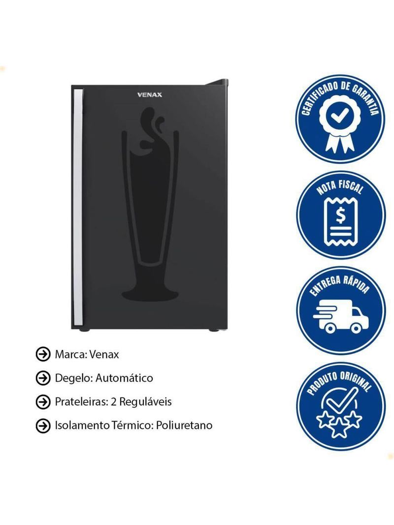 Cervejeira Venax Black Preto Fosco 100L 17652 220V