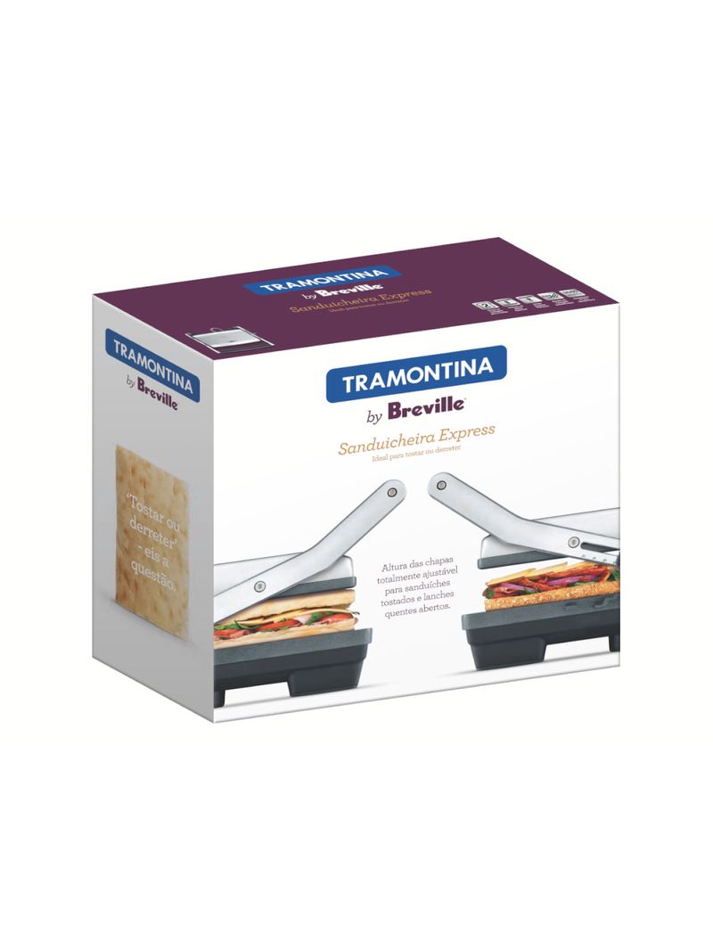 Sanduicheira Tramontina by Breville Express em Aço Inox Fosco 127 V