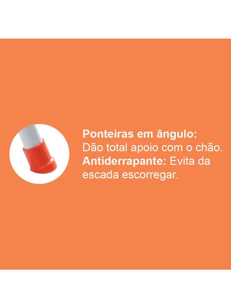 Escada doméstica utimil maxiutil 3 degraus - branca