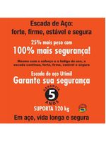 Escada doméstica utimil maxiutil 3 degraus - branca