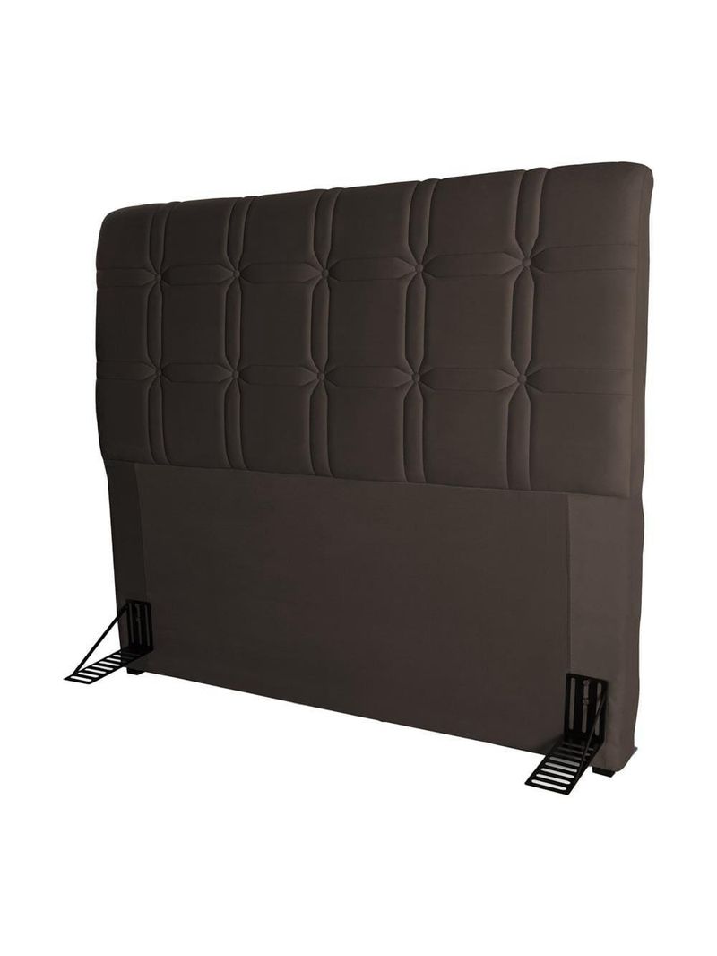 Cabeceira para cama de casal hellen zeus com revestimento platinum - 140cm de largura