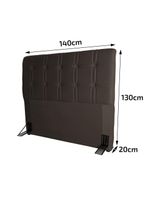 Cabeceira para cama de casal hellen zeus com revestimento platinum - 140cm de largura