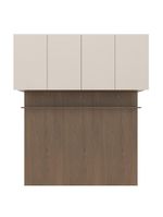 Módulo ponte 160 bartira lugano com 4 portas e 2 prateleiras casal - avelã/capuccino