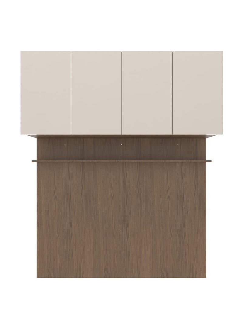 Módulo ponte 160 bartira lugano com 4 portas e 2 prateleiras casal - avelã/capuccino