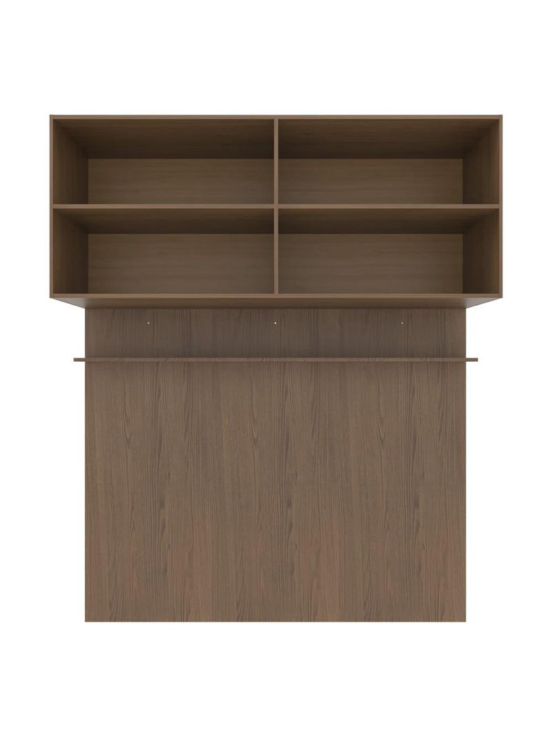 Módulo ponte 160 bartira lugano com 4 portas e 2 prateleiras casal - avelã/capuccino
