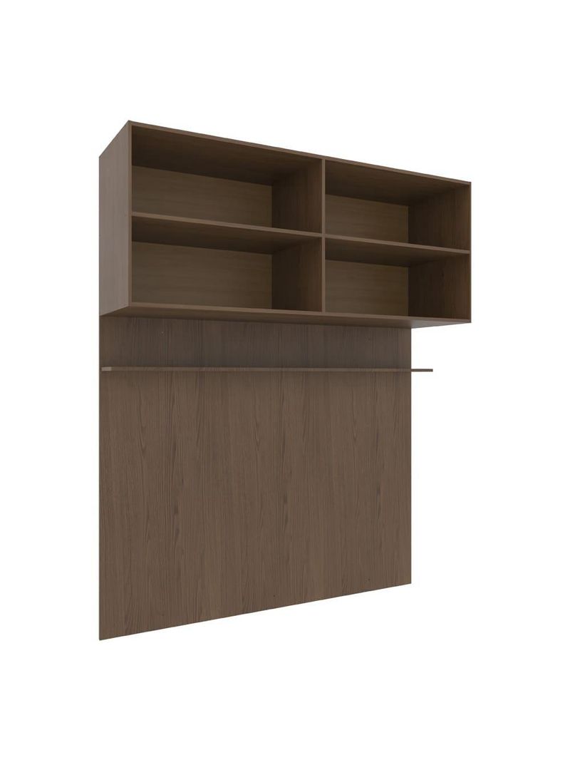 Módulo ponte 160 bartira lugano com 4 portas e 2 prateleiras casal - avelã/capuccino