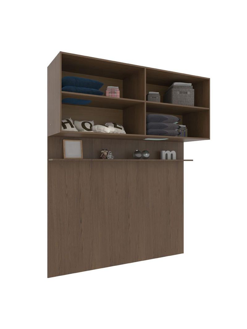 Módulo ponte 160 bartira lugano com 4 portas e 2 prateleiras casal - avelã/capuccino