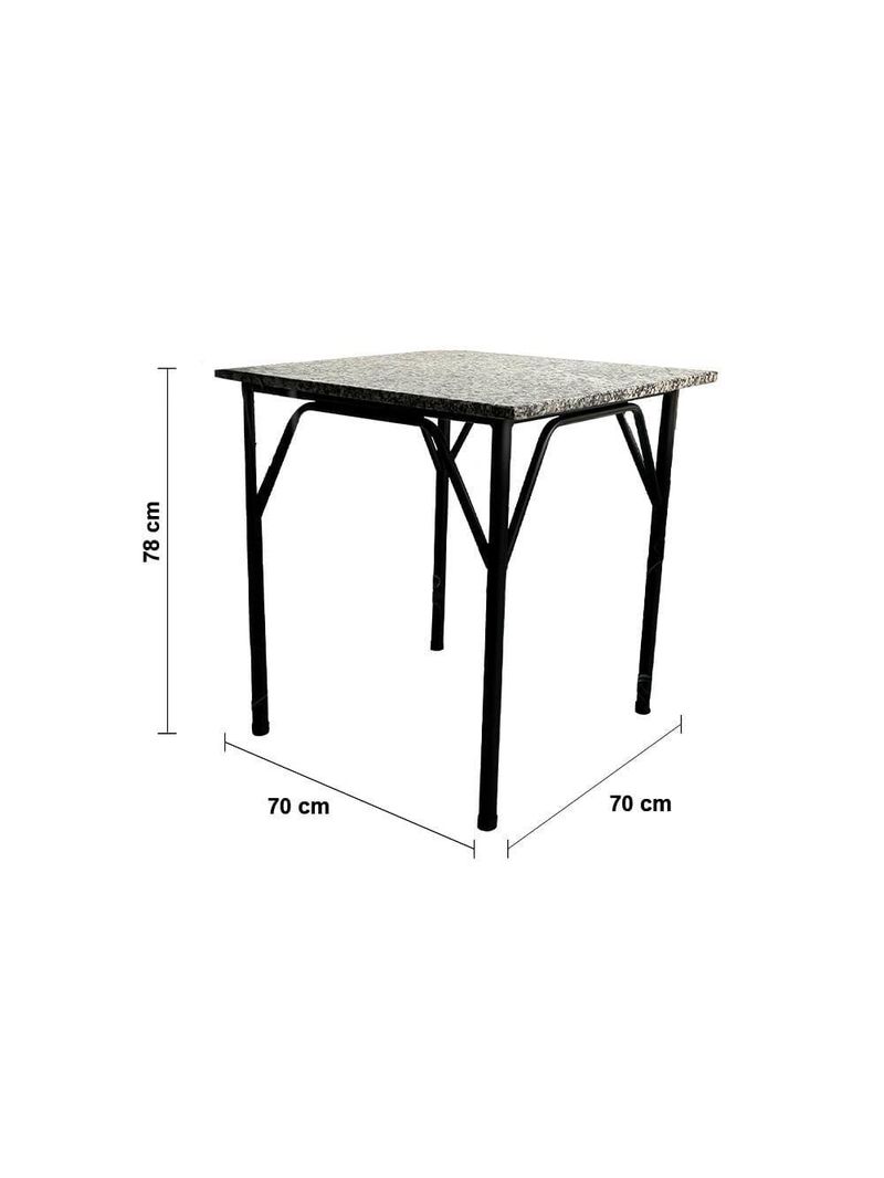 Mesa de jantar quadrada famais cairo com 4 cadeiras – preta