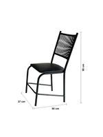 Mesa de jantar quadrada famais cairo com 4 cadeiras – preta