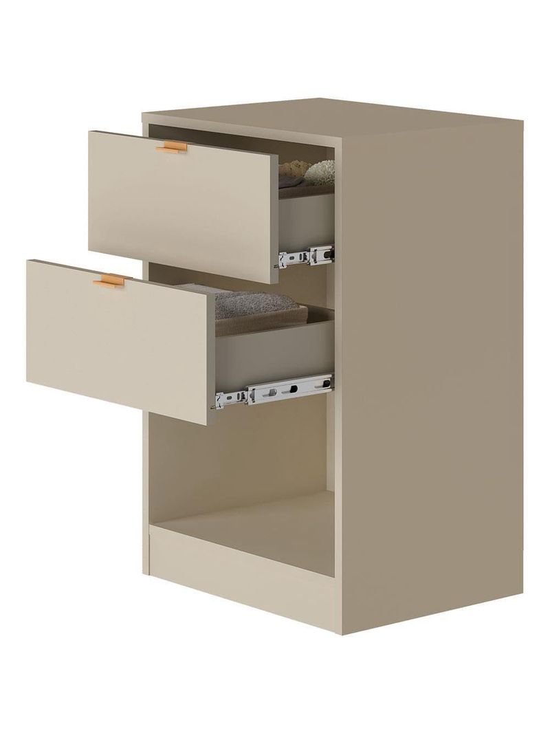 Mesa de cabeceira bartira diplomata com 2 gavetas