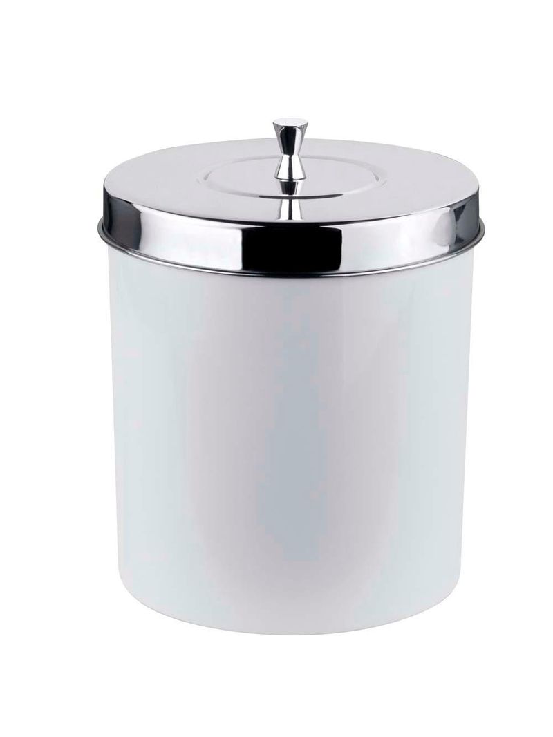 Lixeira forma com tampa em polipropileno e inox - 5 l