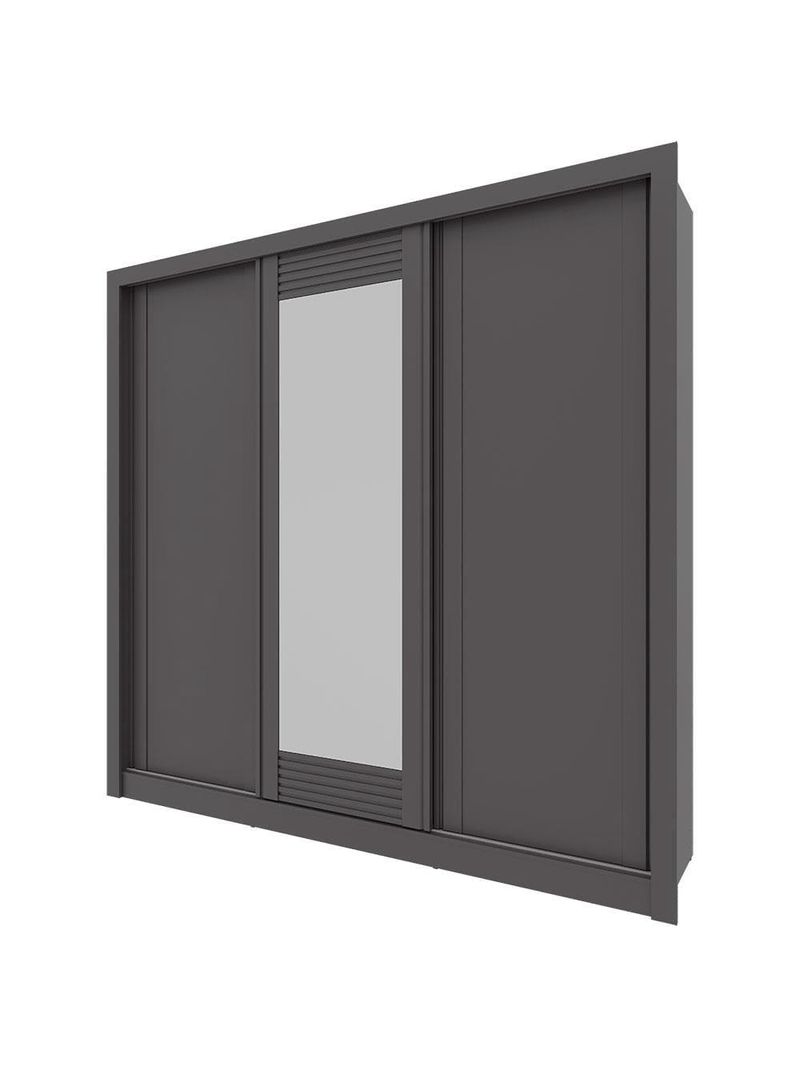 Guarda-roupa casal bartira village com 3 portas, 4 gavetas, espelho e 243,1 cm de largura