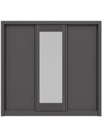 Guarda-roupa casal bartira village com 3 portas, 4 gavetas, espelho e 243,1 cm de largura