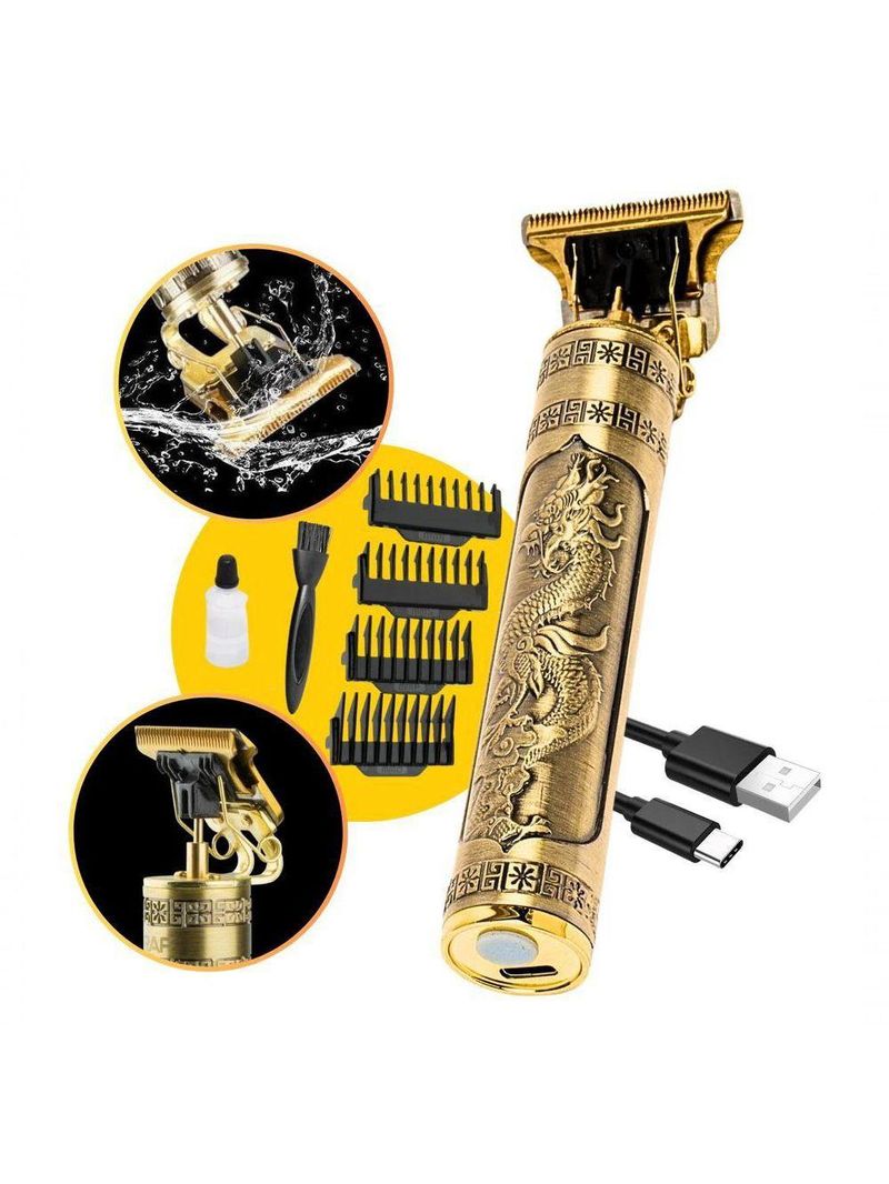 Barbeador Dragão Dourado - Aparador Usb