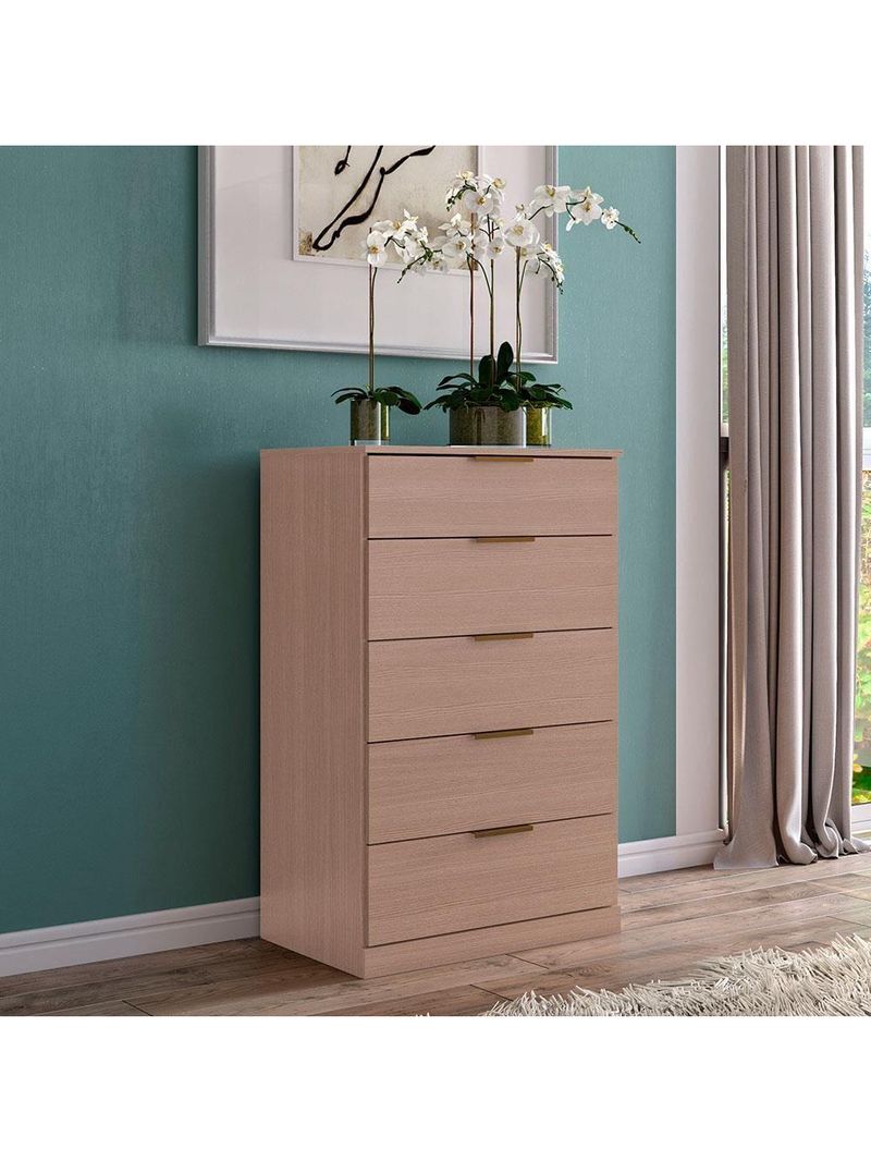 Cômoda bartira versatti 5 gavetas - 66,8cm de largura
