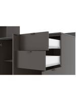 Cozinha completa bartira joy com 11 portas, 2 gavetas, 5 prateleiras e nicho para micro-ondas - 244,5cm de largura