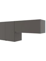 Cozinha completa bartira joy com 11 portas, 2 gavetas, 5 prateleiras e nicho para micro-ondas - 244,5cm de largura