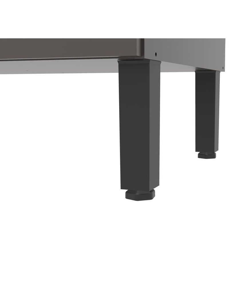 Cozinha completa bartira joy com 11 portas, 2 gavetas, 5 prateleiras e nicho para micro-ondas - 244,5cm de largura