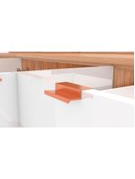 Cozinha completa bartira joy com 11 portas, 2 gavetas, 5 prateleiras e nicho para micro-ondas - 244,5cm de largura