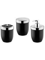 Conjunto para lavabo forma acquaset 800733/pr preto - 3 peças