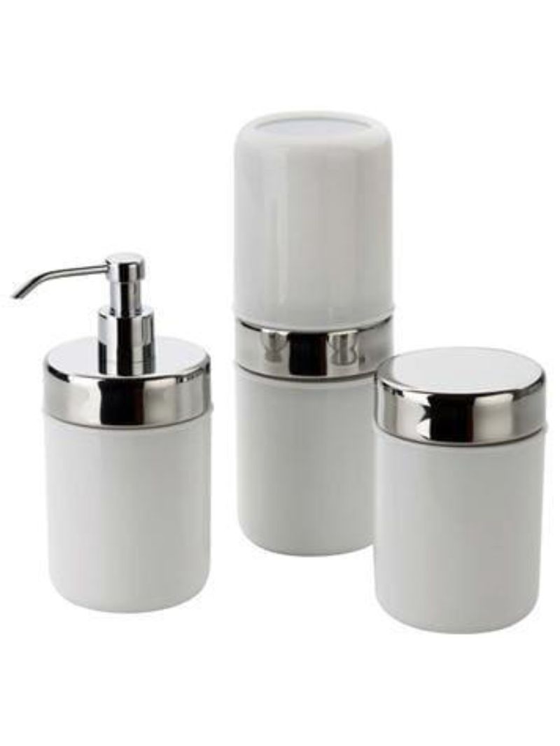 Conjunto para banheiro forma acquaset branco - 3 peças