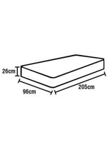 Colchão solteiro umaflex itália com pillow top e molas ensacadas 26x96x205 cm - branco