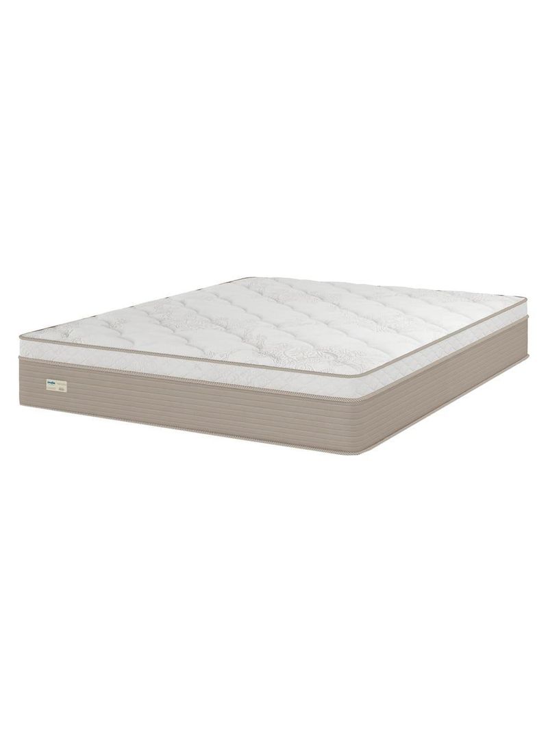Colchão queen size umaflex milão com euro pillow e molas ensacadas 30x158x198 – bege/branco
